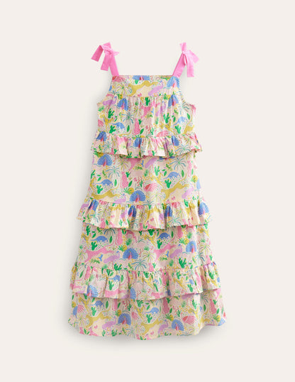 Tiered Ruffle Maxi Dress-Multi Mini Desert-1