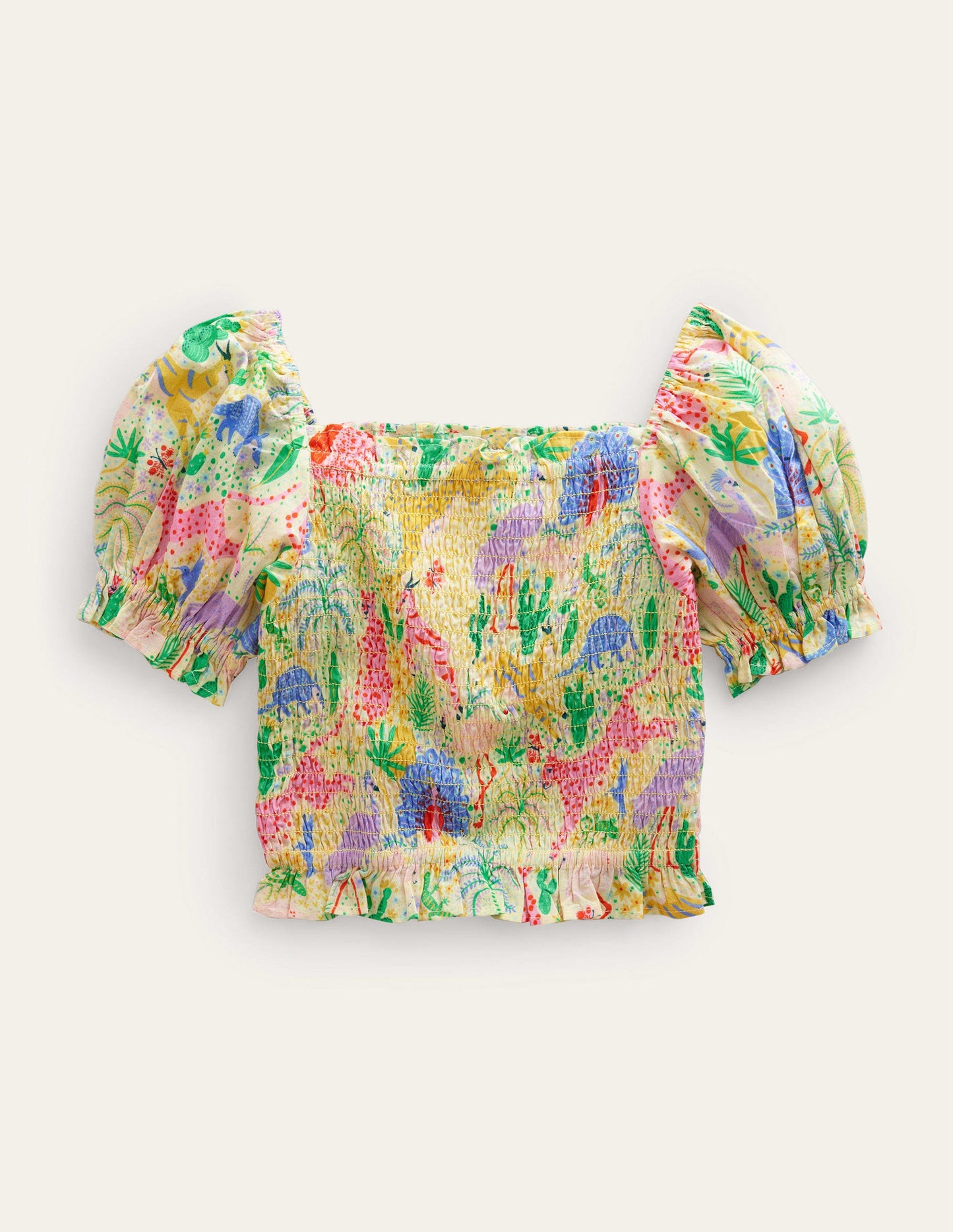 Co-ord Shirred Blouse-Multi Desert