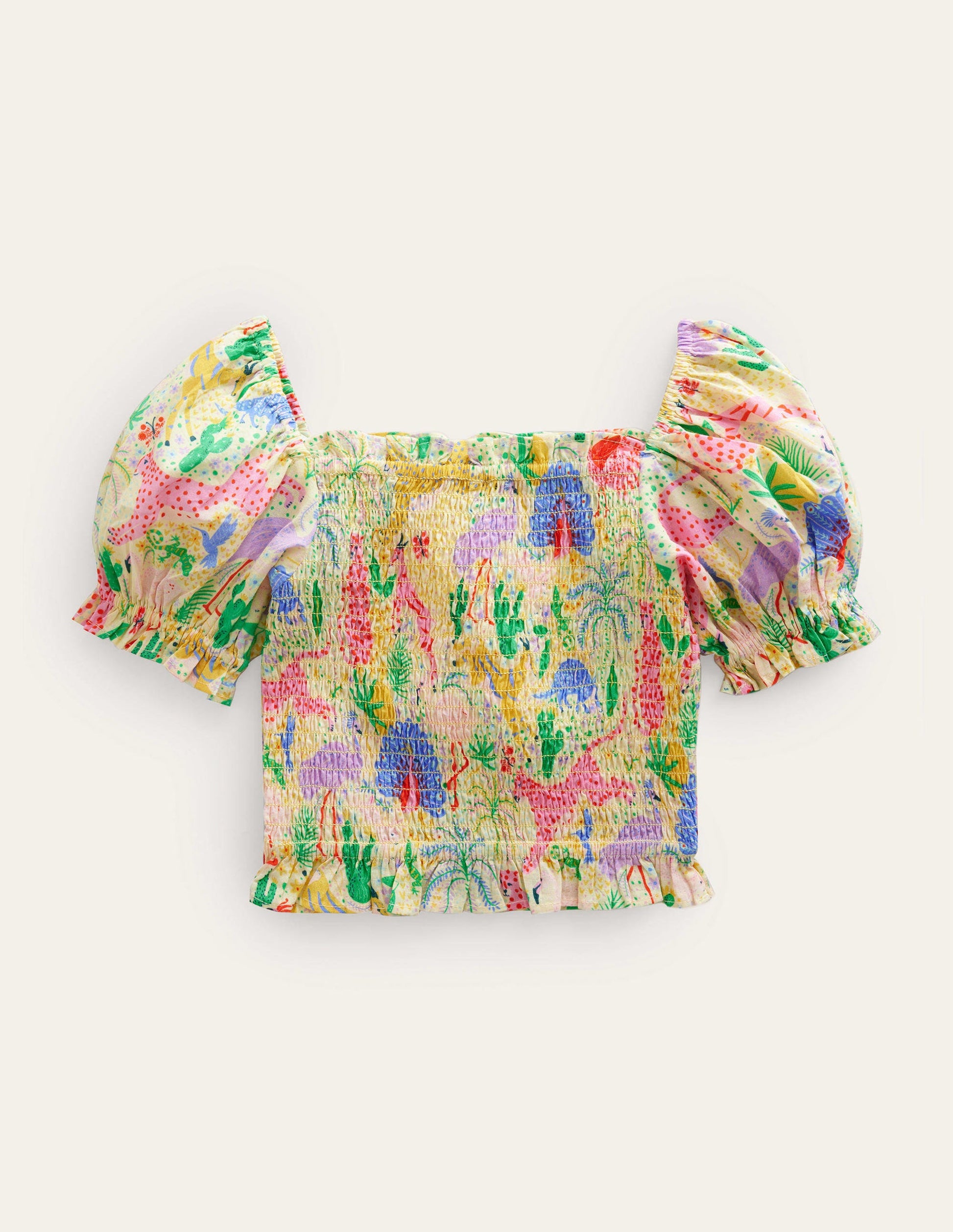 Co-ord Shirred Blouse-Multi Desert-2