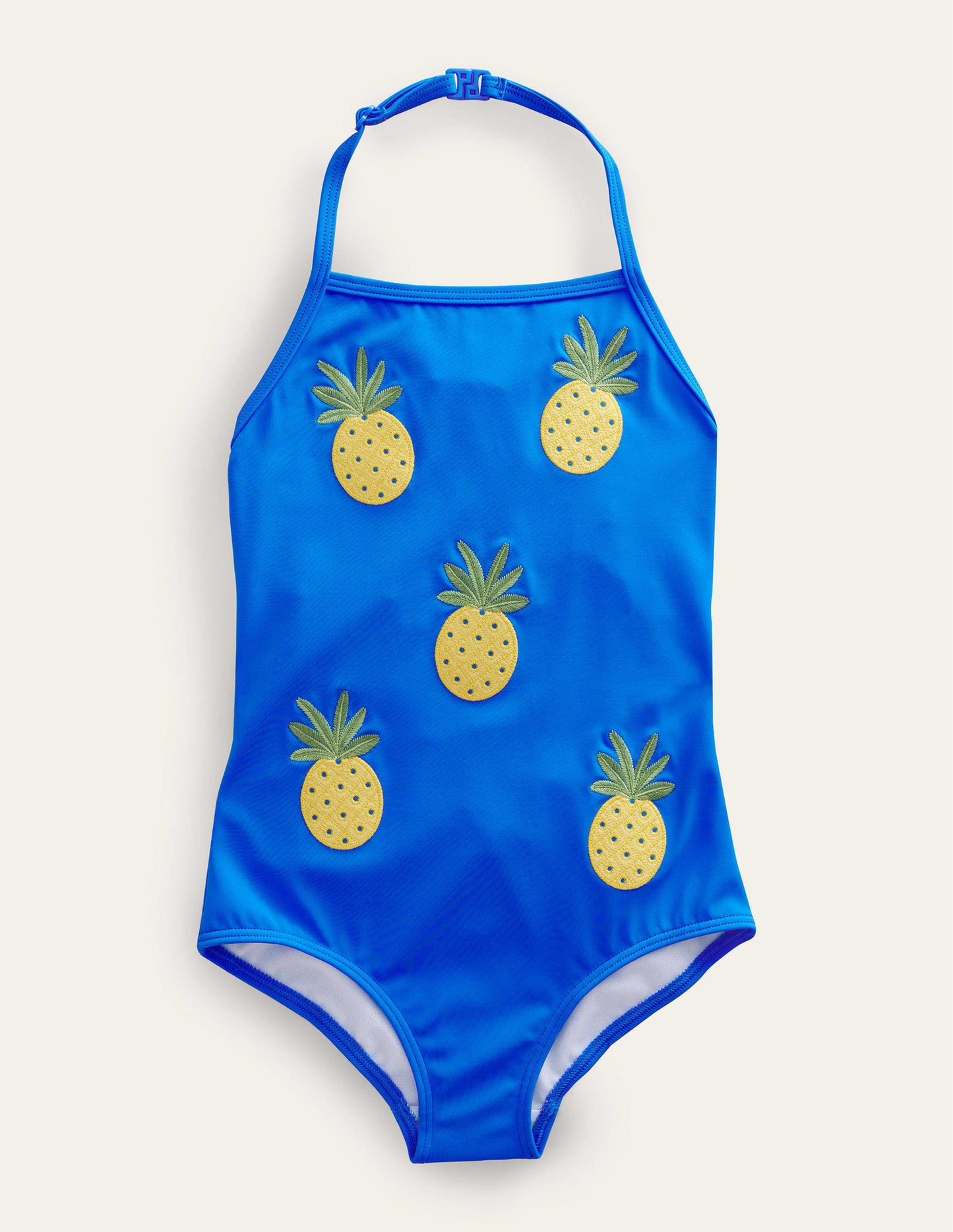 Appliqué Fruit Swimsuit-Cabana Blue
