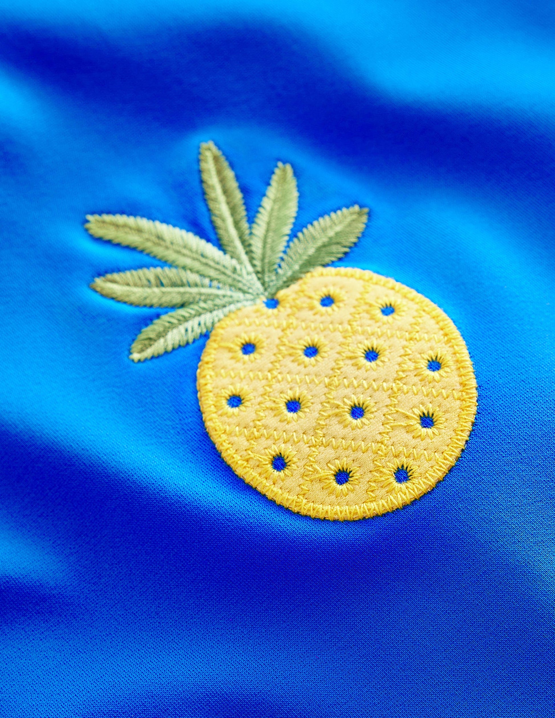 Appliqué Fruit Swimsuit-Cabana Blue-3