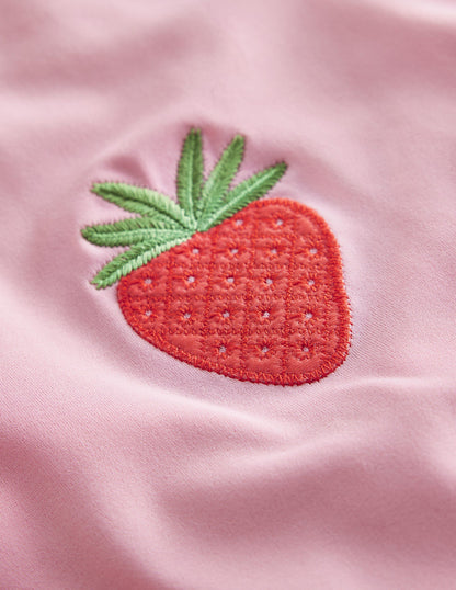 Appliqué Fruit Swimsuit-Pink Lemonade-4