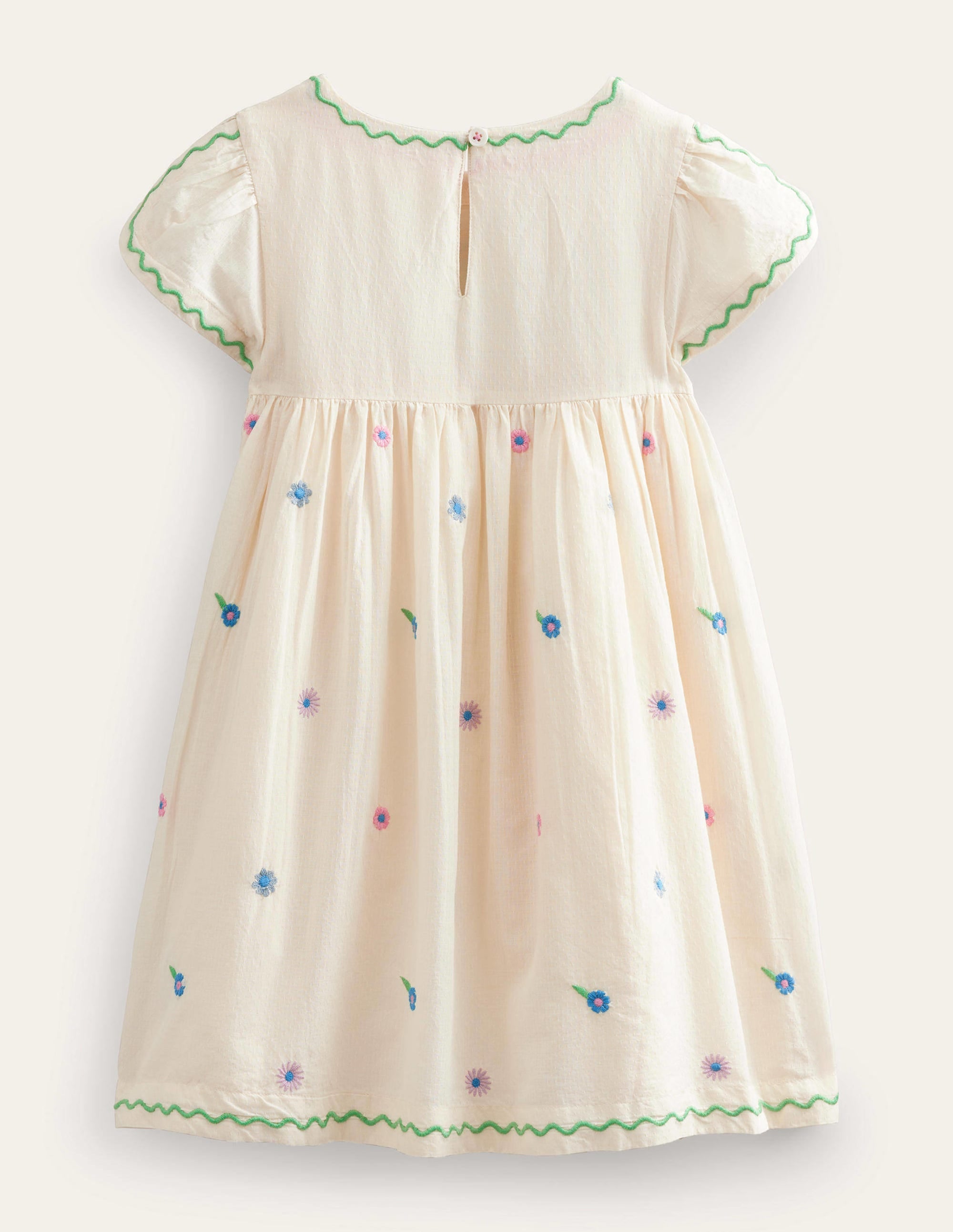 Embroidered Texture Dress-Vanilla Pod - Image 2