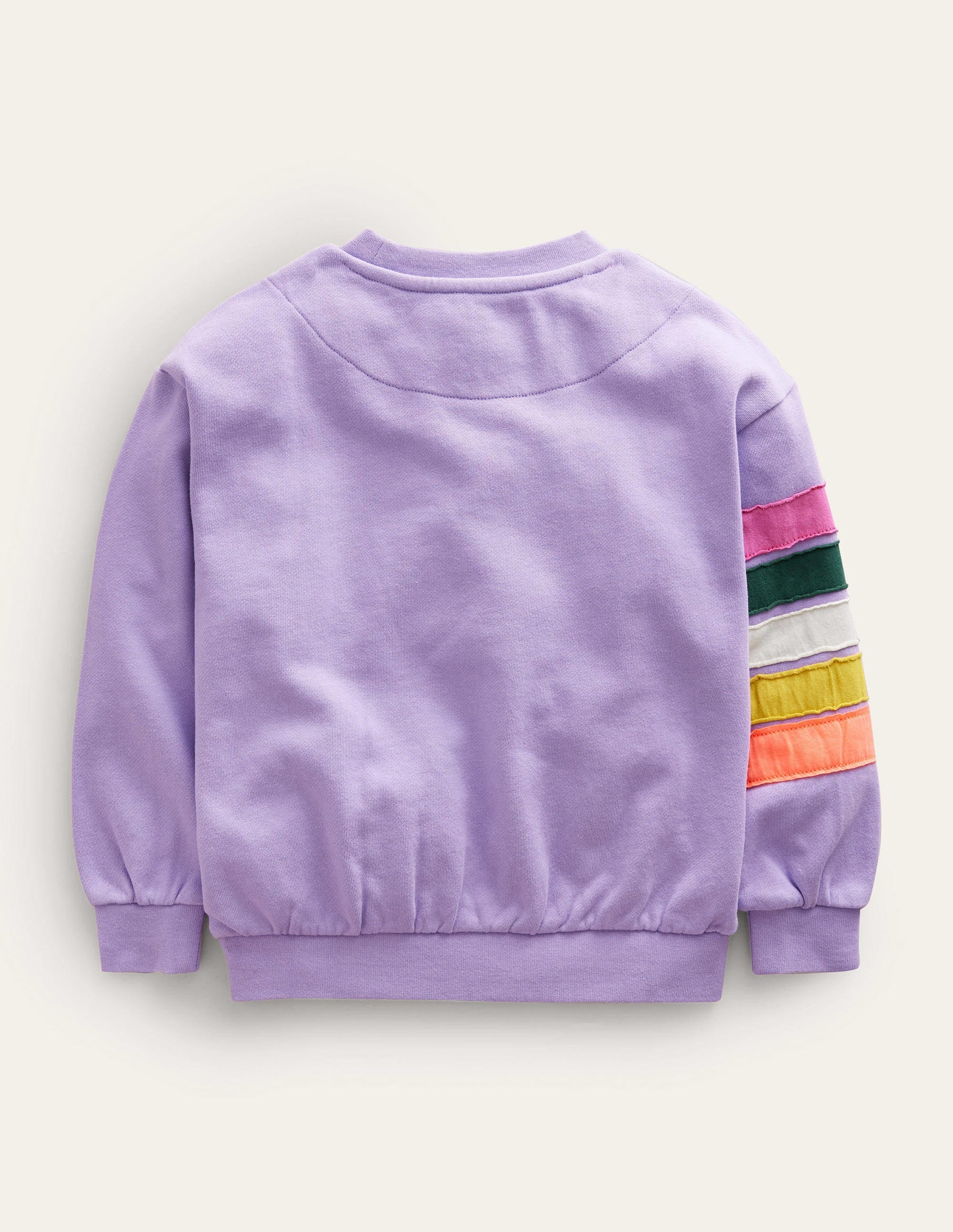Rainbow Appliqué Sweatshirt-Lavender - Image 2