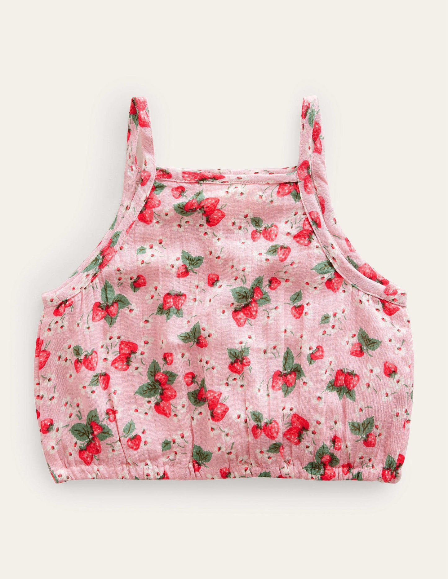 Doublecloth Crop Top-French Pink Strawberry