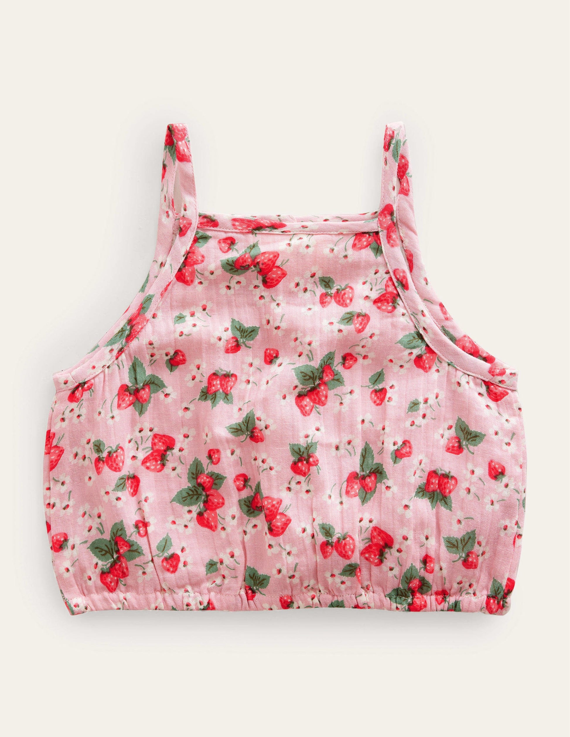 Doublecloth Crop Top-French Pink Strawberry-2
