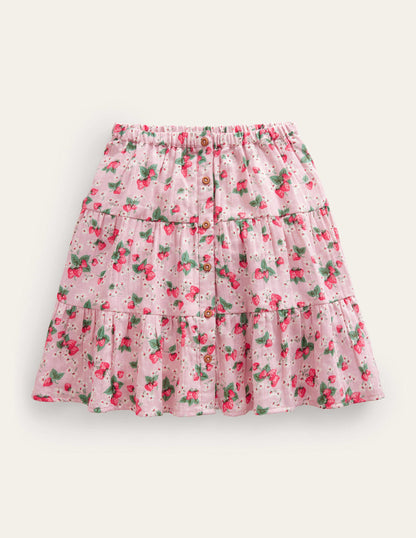 Doublecloth Midi Skirt-French Pink Strawberry-1