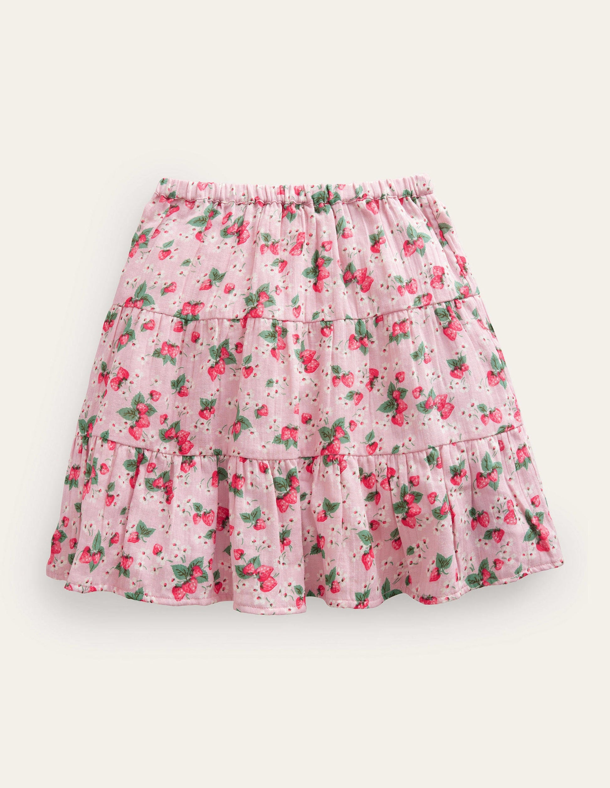Doublecloth Midi Skirt-French Pink Strawberry-2