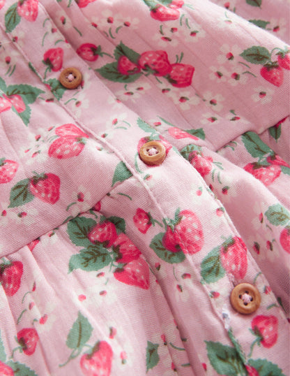 Doublecloth Midi Skirt-French Pink Strawberry-3