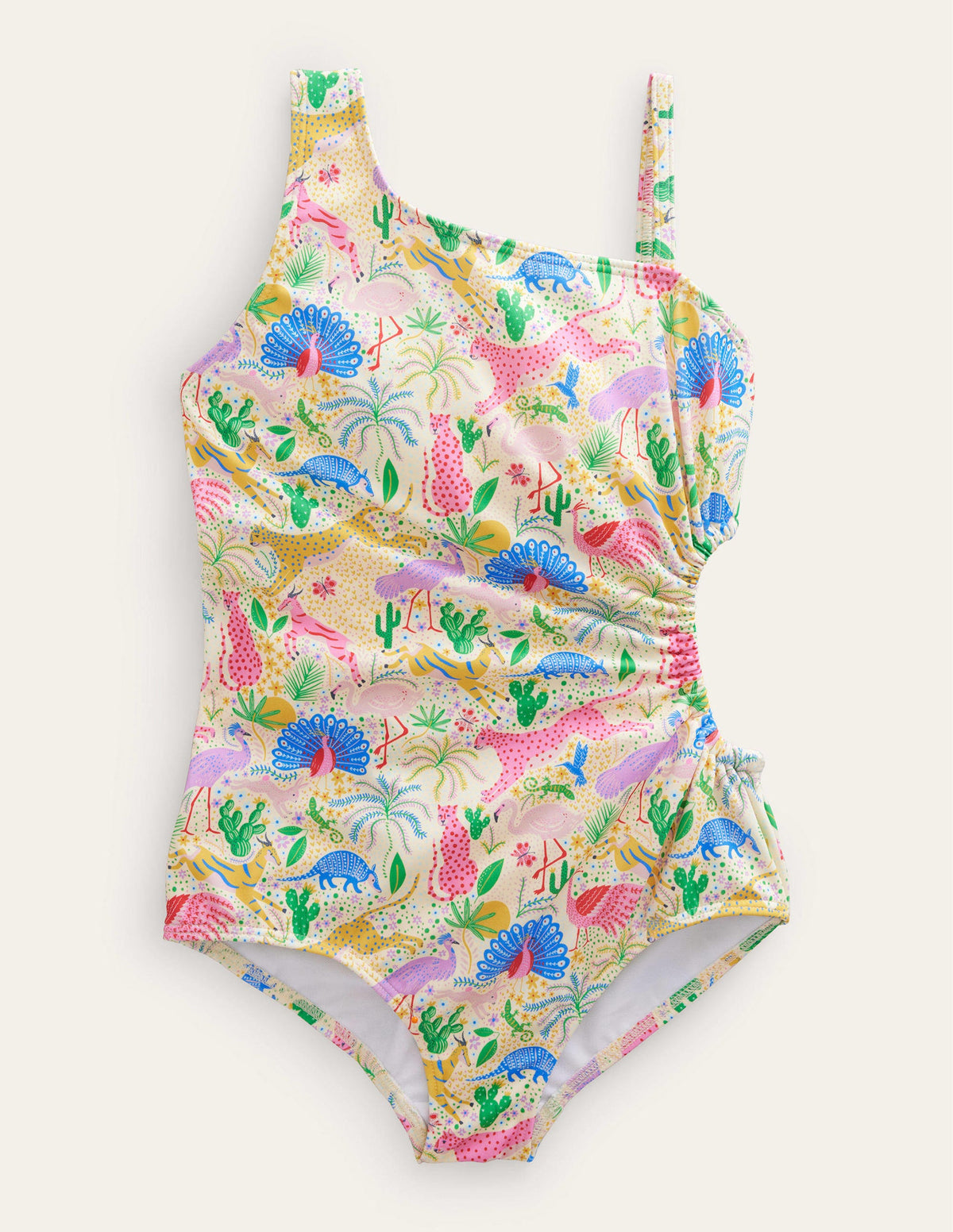 Ruched Cut Out Swimsuit-Multi Mini Desert - Image 1