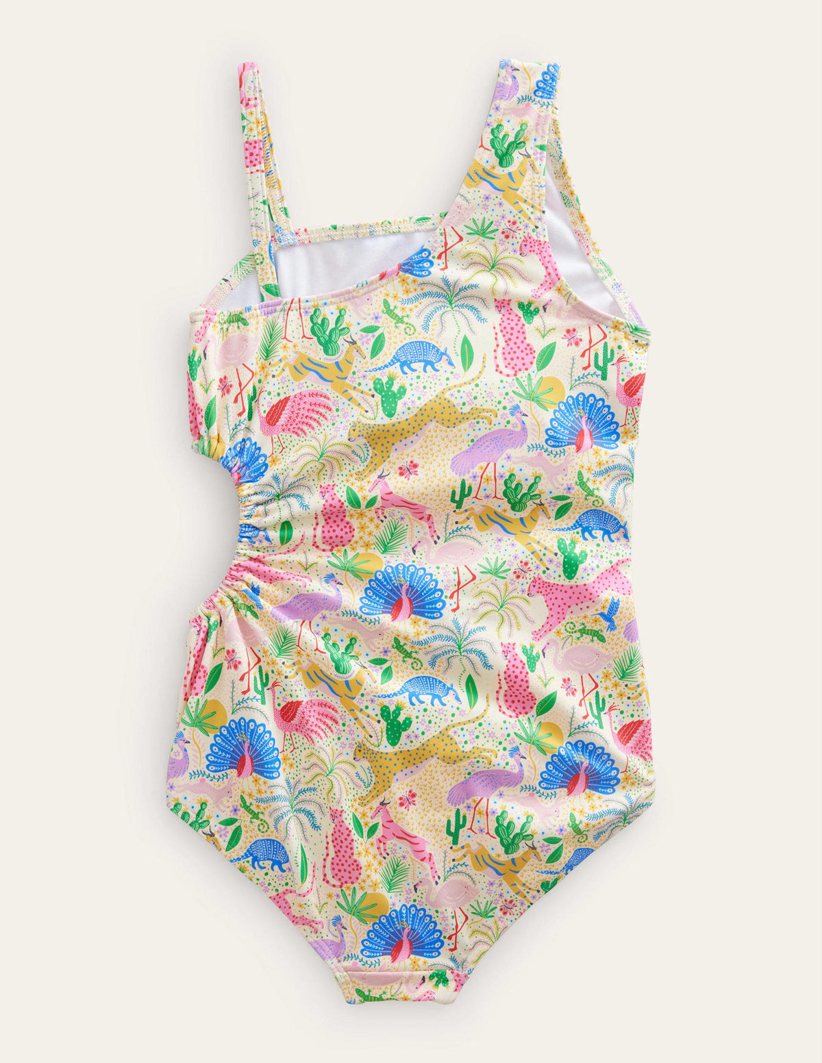 Ruched Cut Out Swimsuit-Multi Mini Desert-2