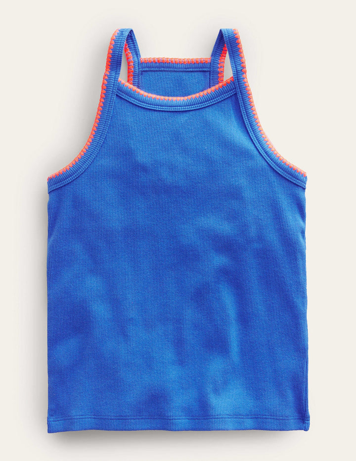 Cut Away Vest-Cabana Blue