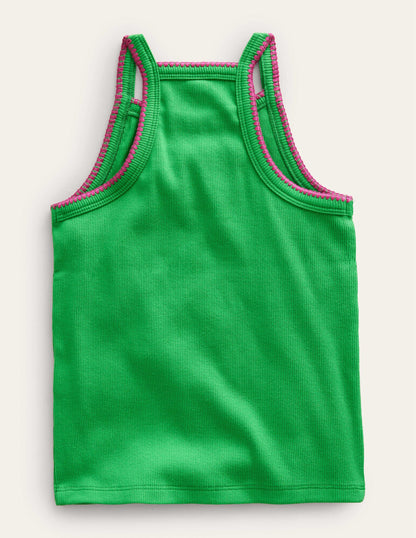 Cut Away Vest-Bright Green-2
