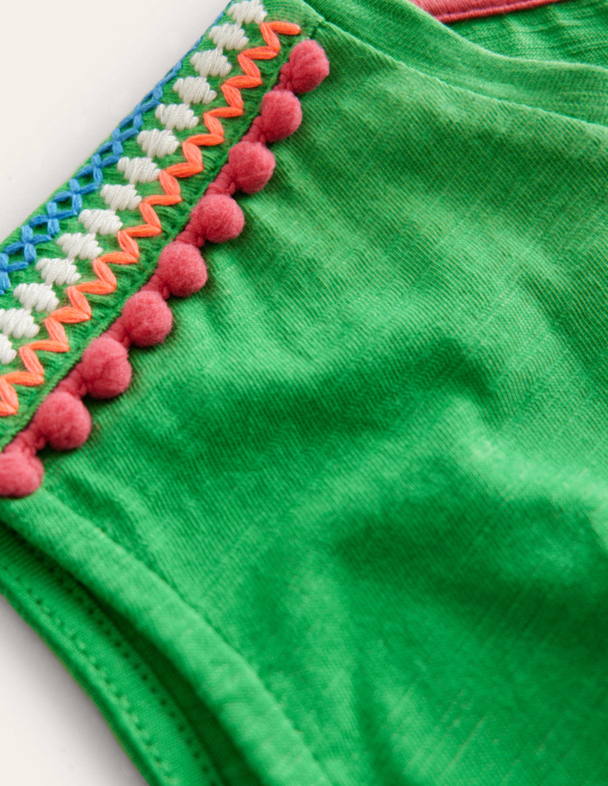 Gathered Front Tee-Bright Green - Image 3