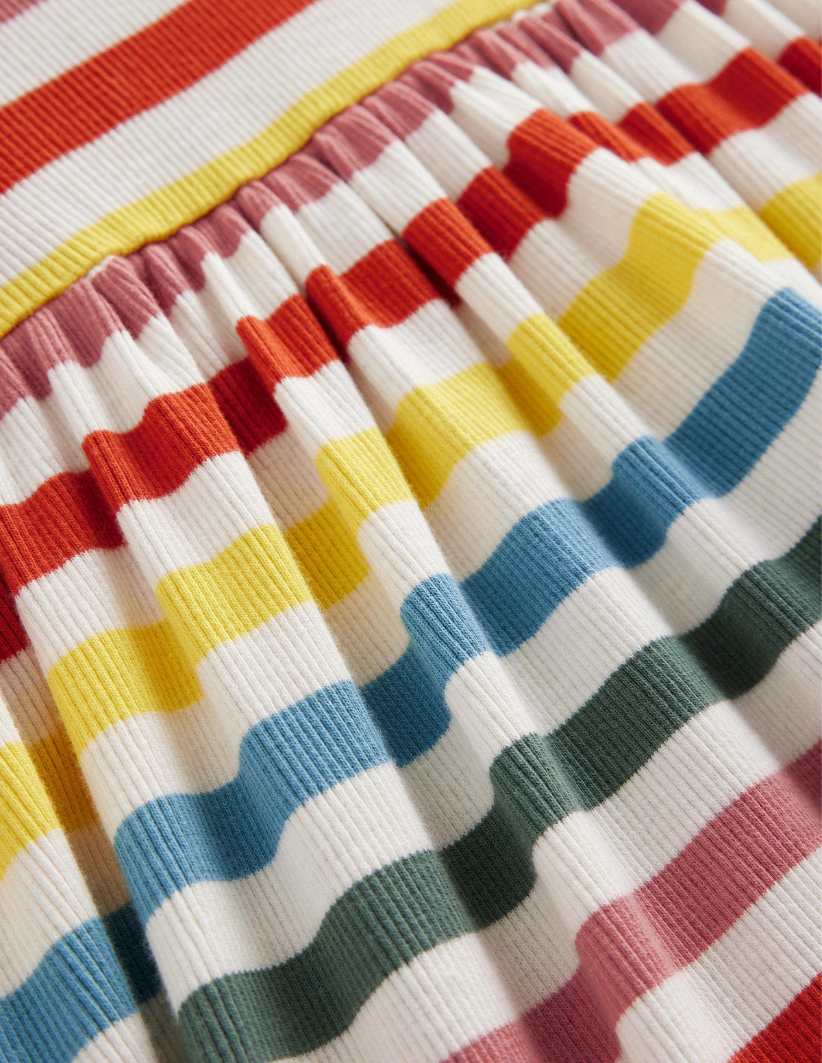 Rib Twirly Dress-Multi Stripe - Image 3