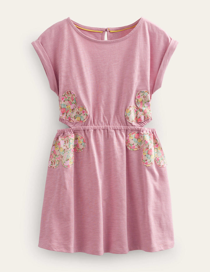 Cut Out Dress-Almond Pink