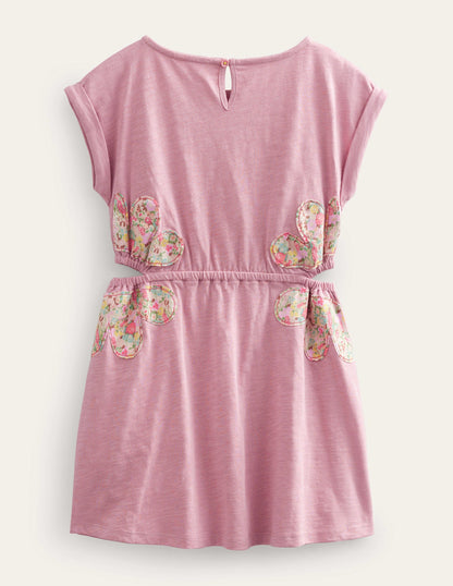 Cut Out Dress-Almond Pink-2