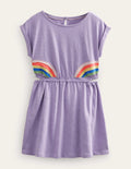 Cut Out Dress-Misty Lavender Rainbow
