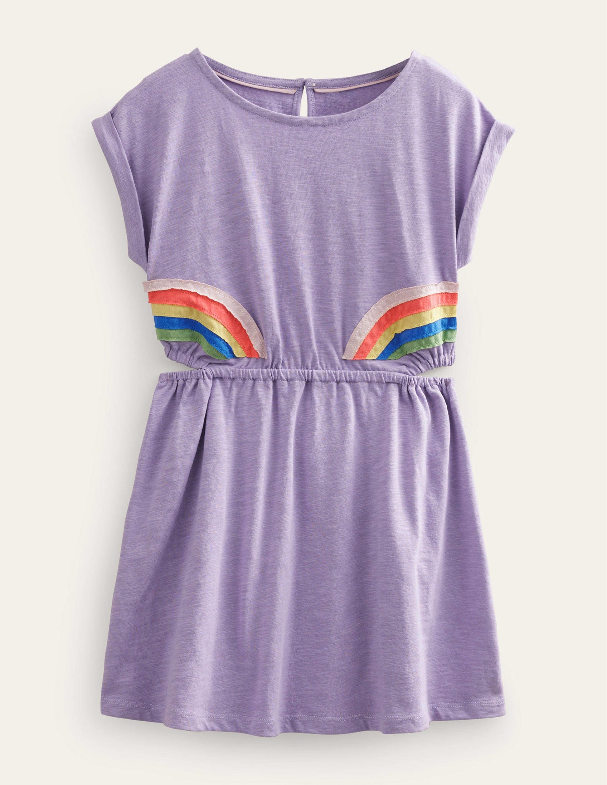 Cut Out Dress-Misty Lavender Rainbow-1