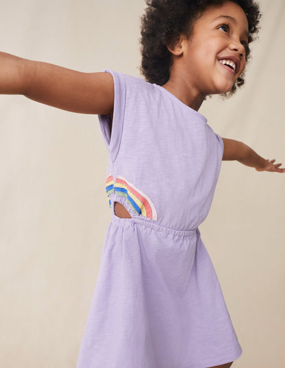 Cut Out Dress-Misty Lavender Rainbow-5