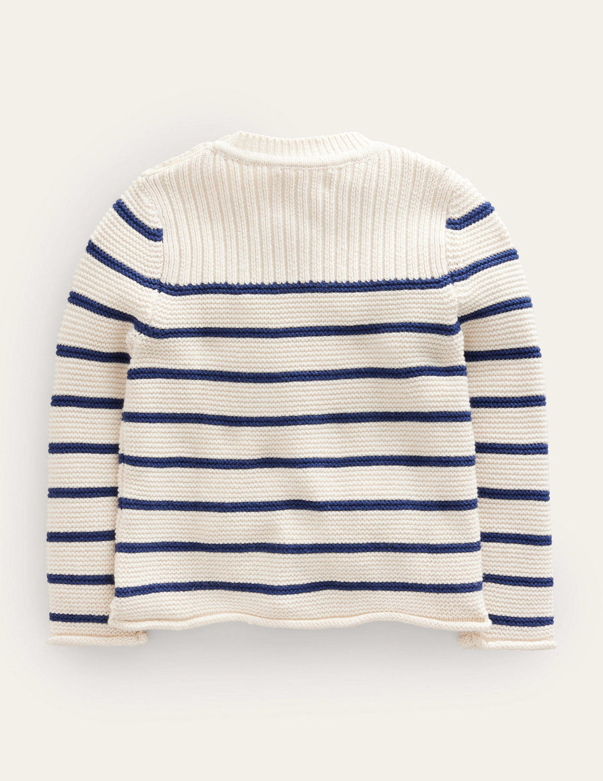 Nautical Jumper-Ecru Marl Stripe - Image 2