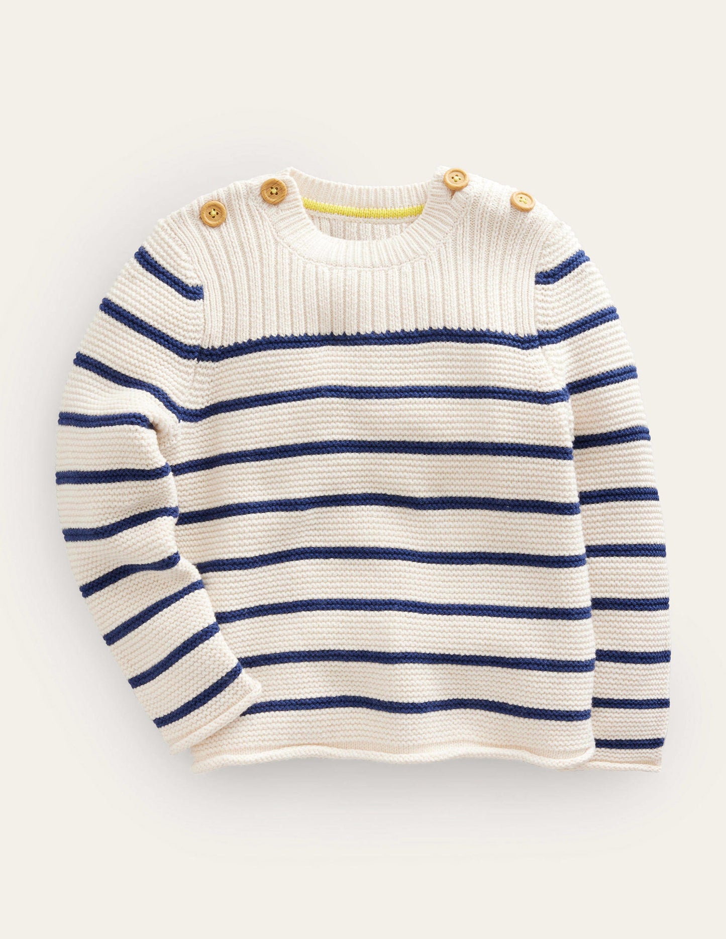 Nautical Jumper-Ecru Marl Stripe