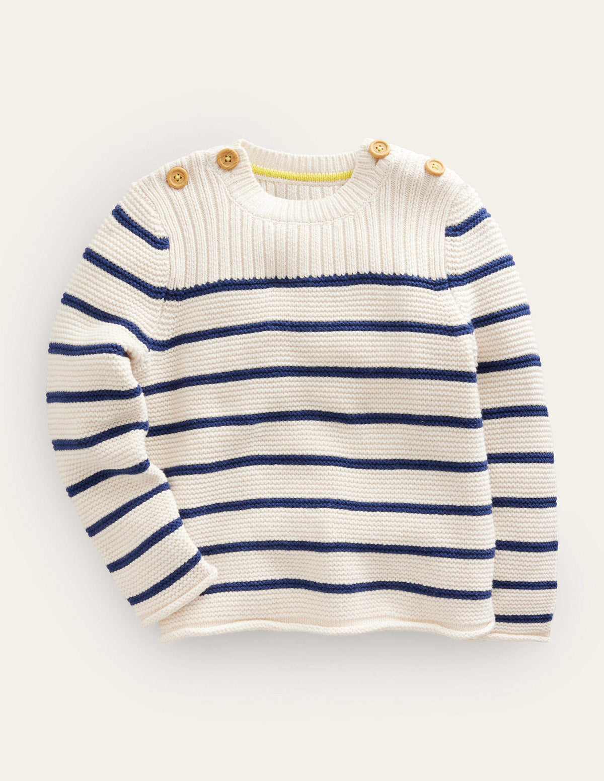 Nautical Jumper-Ecru Marl Stripe - Image 1
