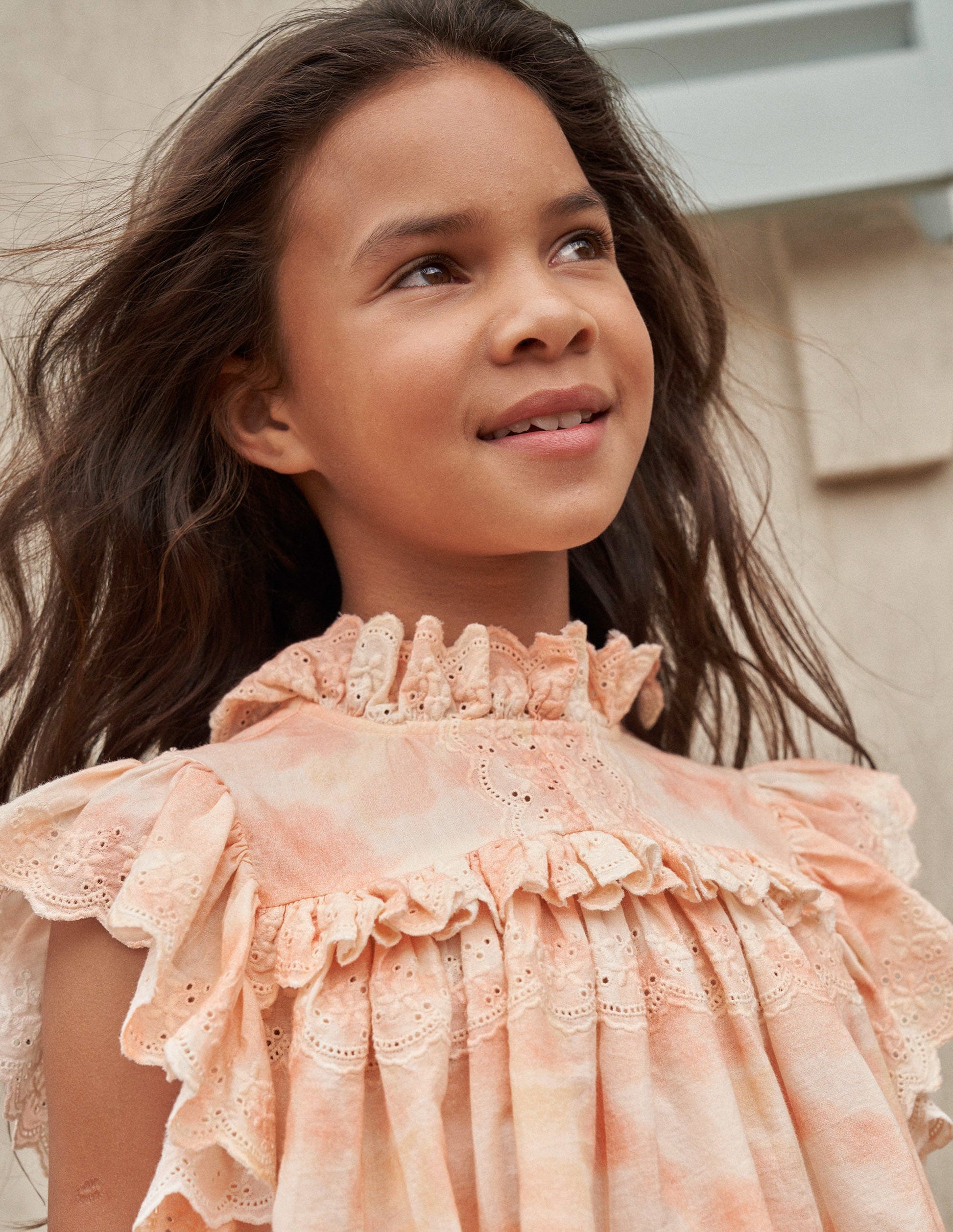 Woven Broderie Top-Pink Tie Dye-5