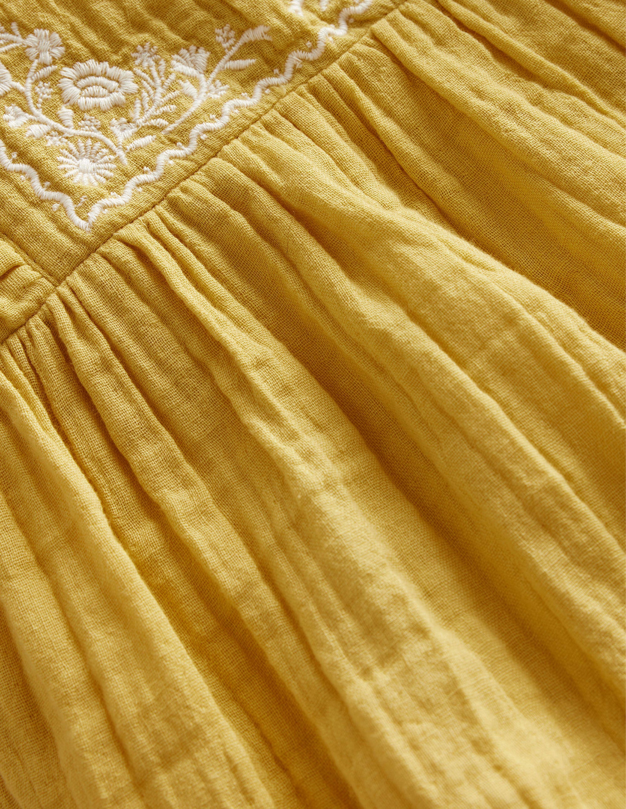Embroidered Double Cloth Top-Buttercup - Image 3