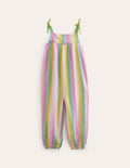 Strappy Woven Jumpsuit-Rainbow Gradient Stripe