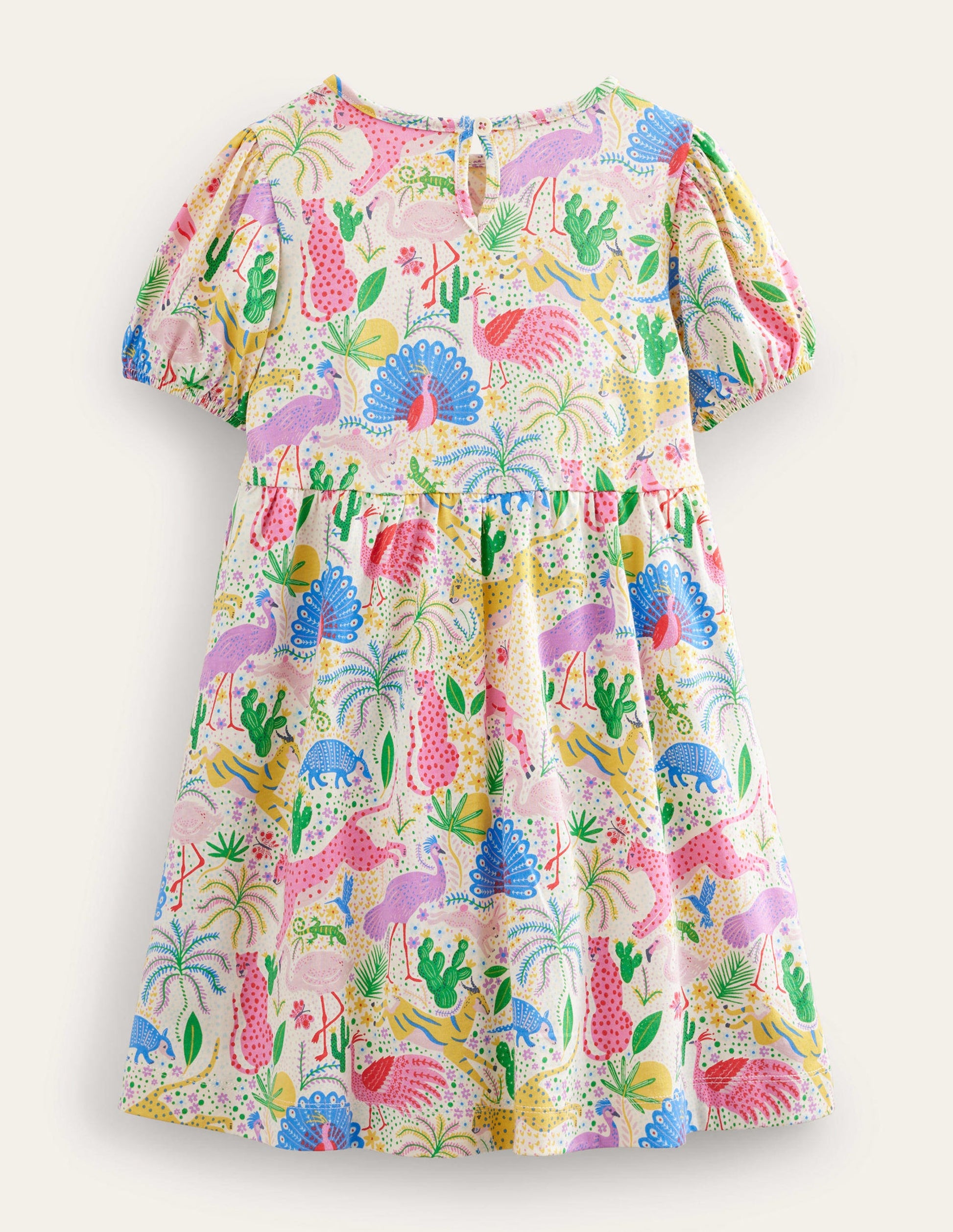 Puff Sleeve Dress-Multi Desert-2