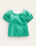 Square Neck Swing Top-Asparagus Green