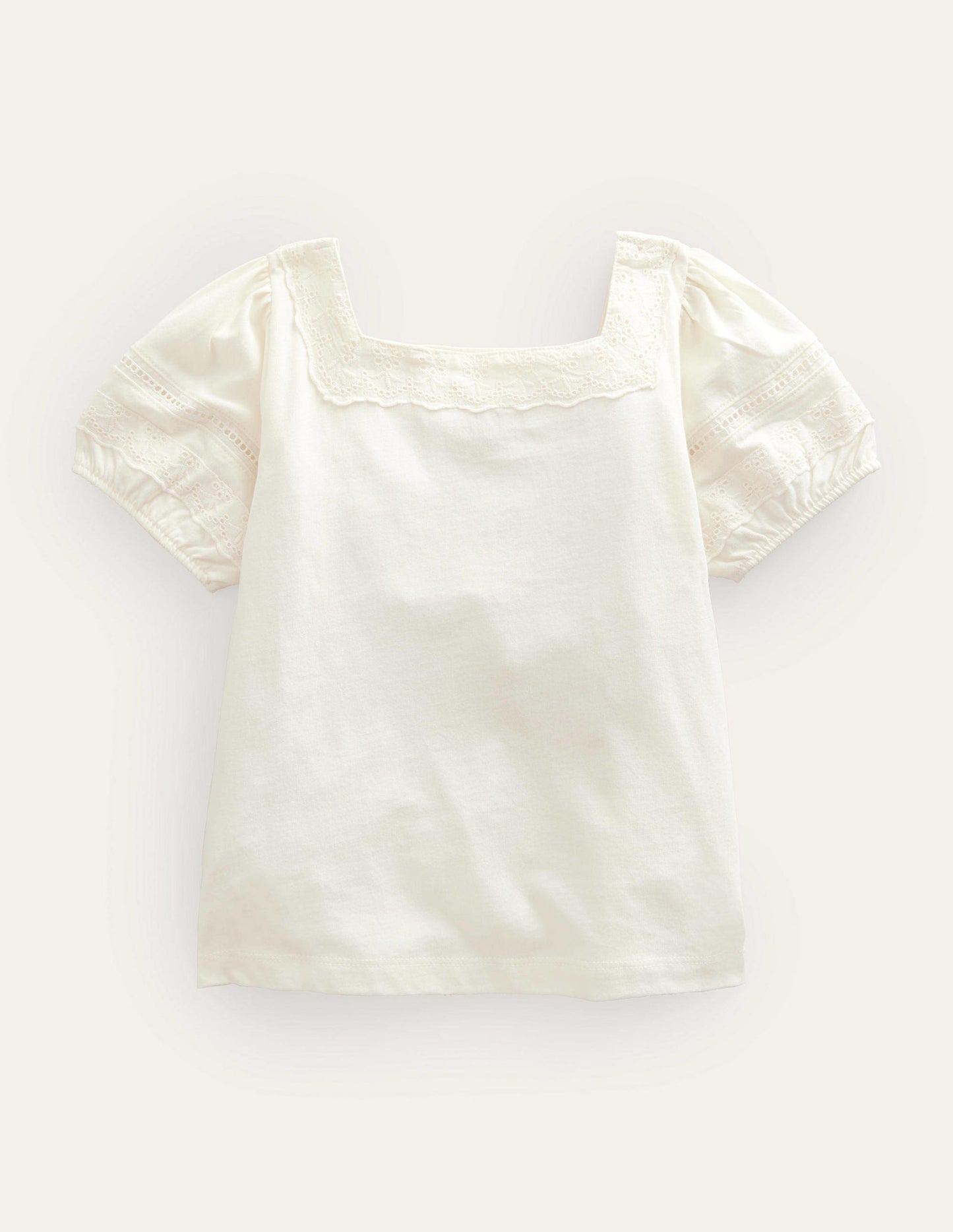 Square Neck Swing Top-Ivory