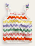 Knitted Frilled top-Multi Stripe