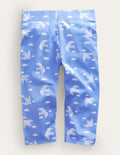 Fun Cropped Leggings-Cabana Blue Birds