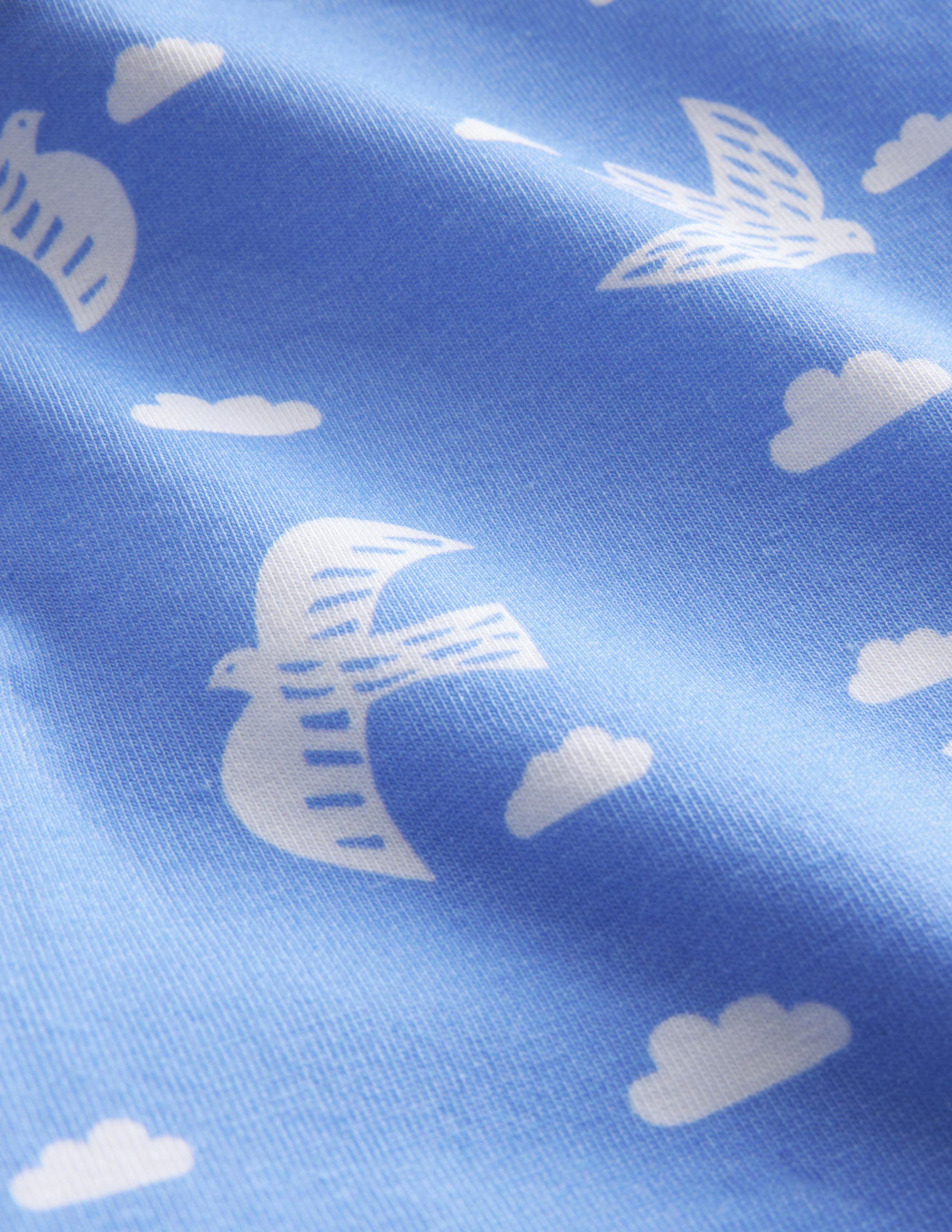 Fun Cropped Leggings-Cabana Blue Birds - Image 3