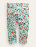Fun Cropped Leggings-Blue Strawberries