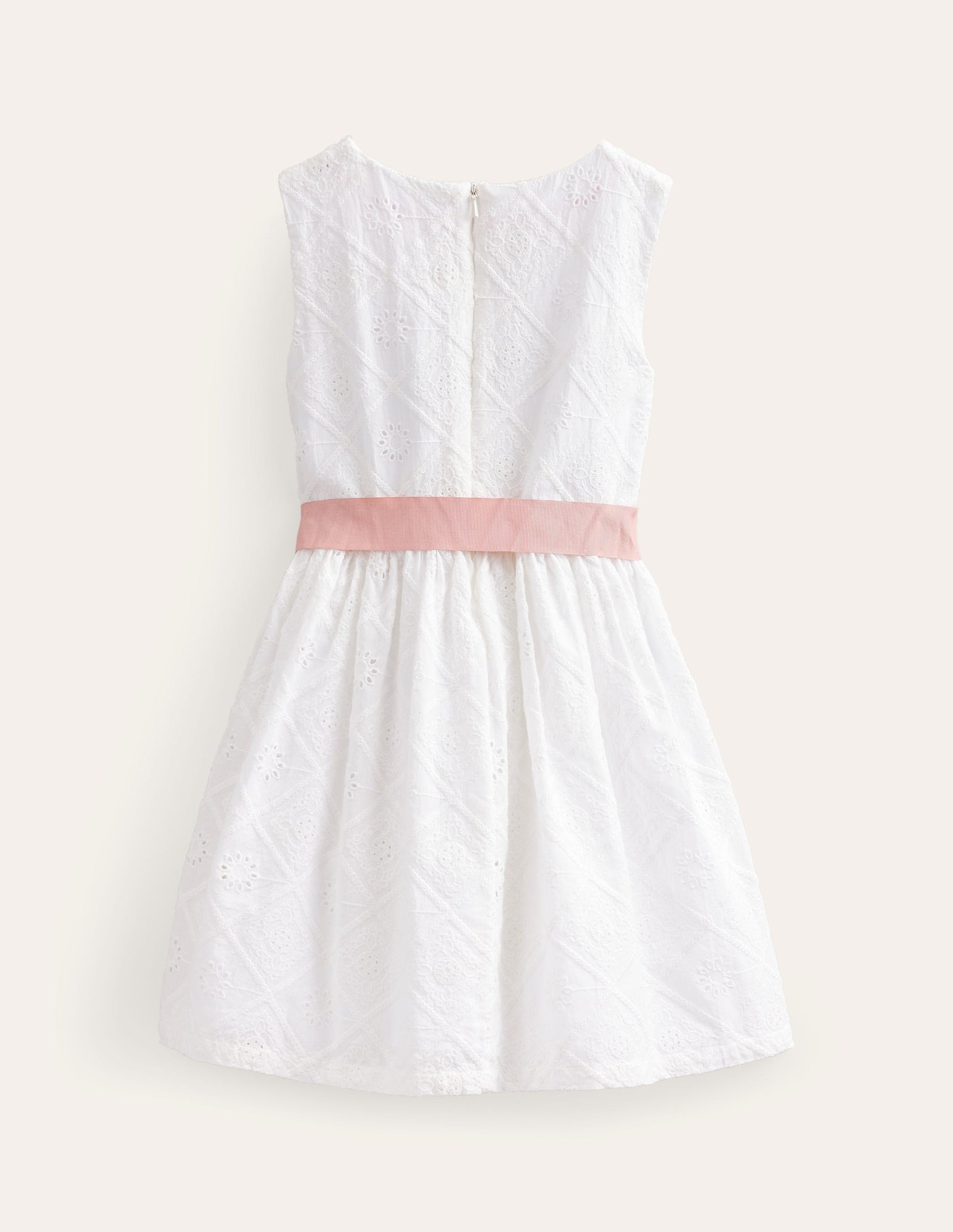 Mini Me Broderie Dress-Ivory-2