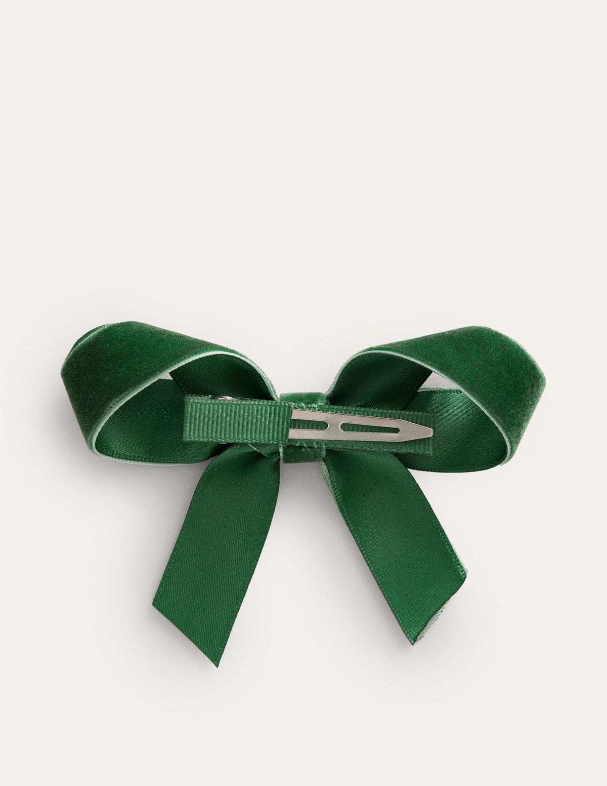 Large Bow Hair Clip-Rich Emerald - Image 2
