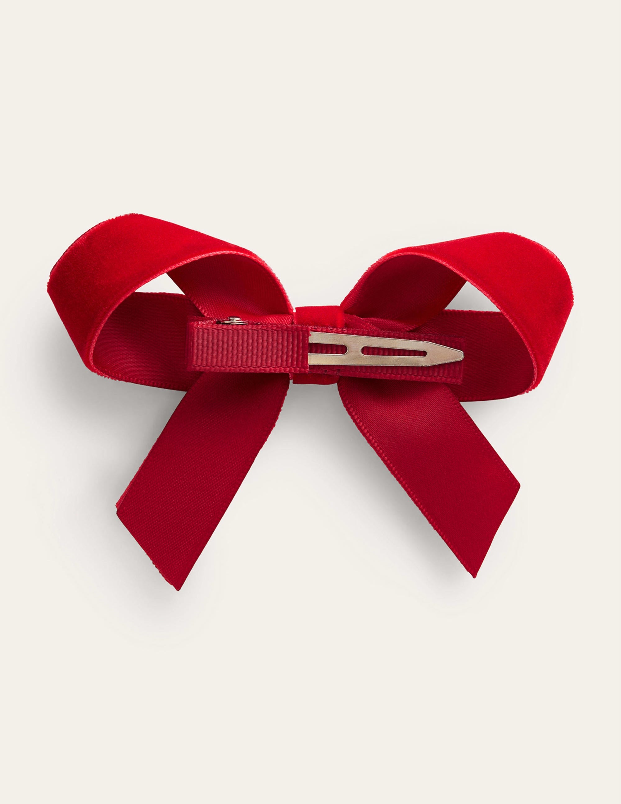 Large Bow Hair Clip-Brilliant Red - Image 2
