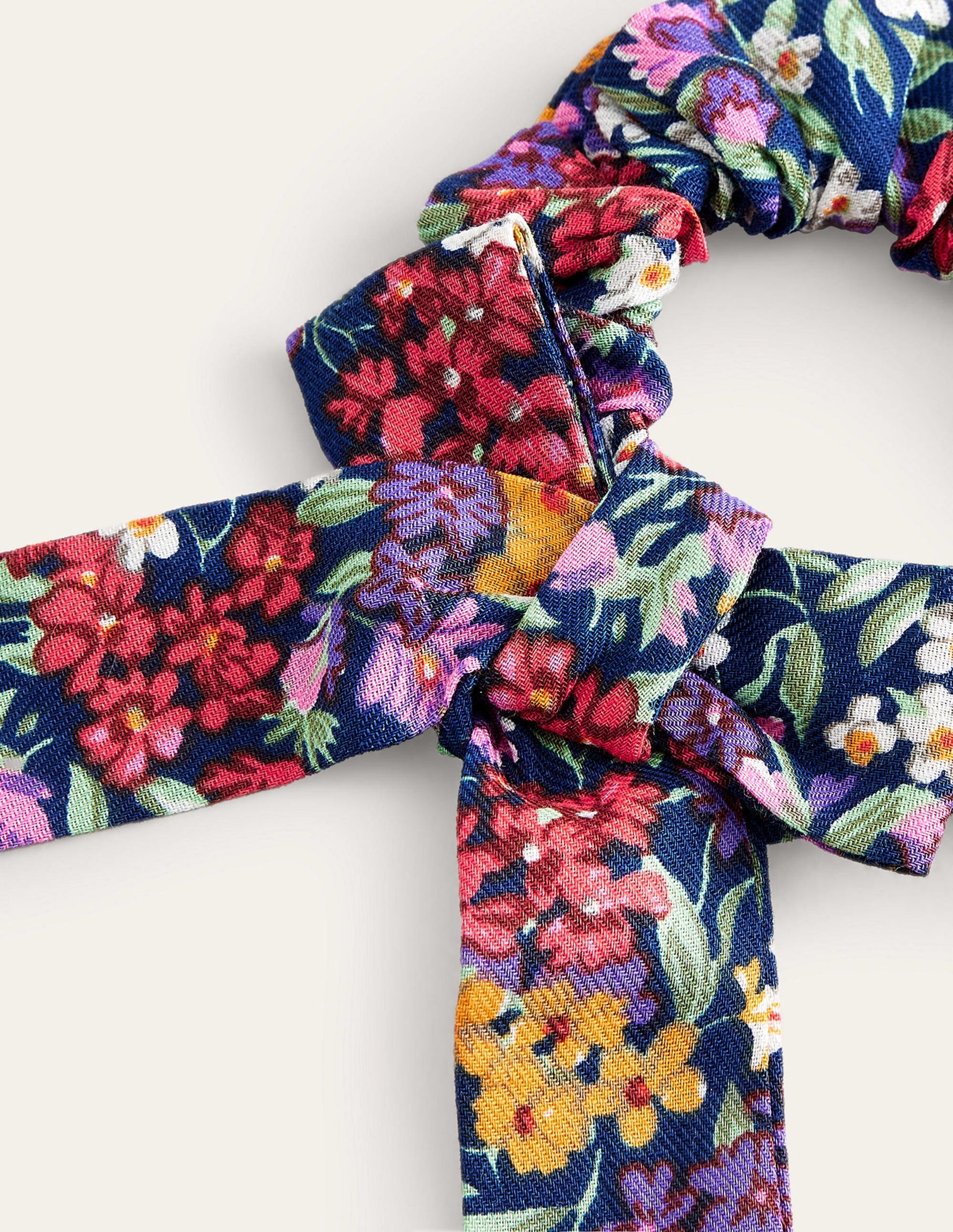 Large Bow Scrunchie-Multi Bloom-2