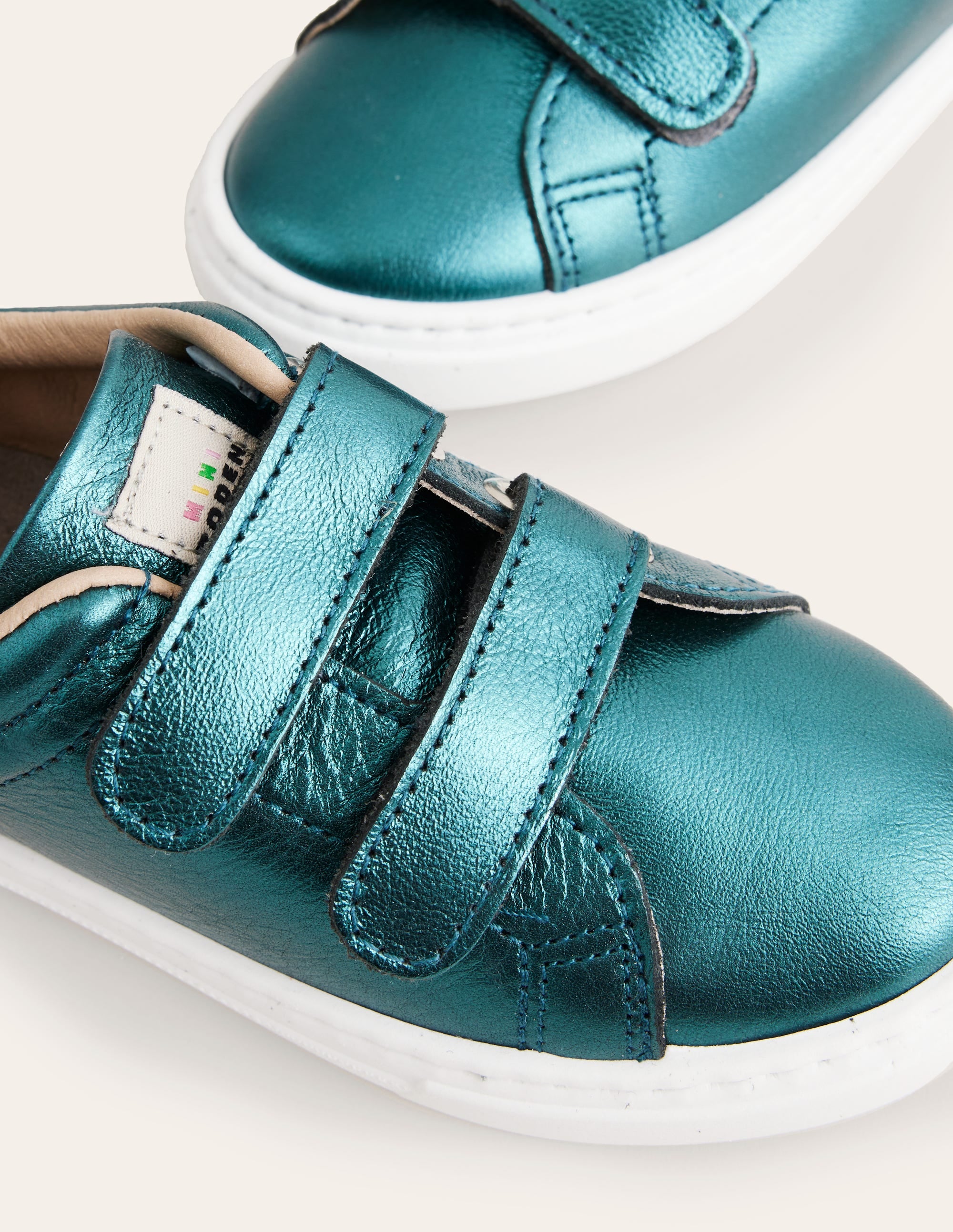 Double Strap Low Tops-Teal Blue - Image 3