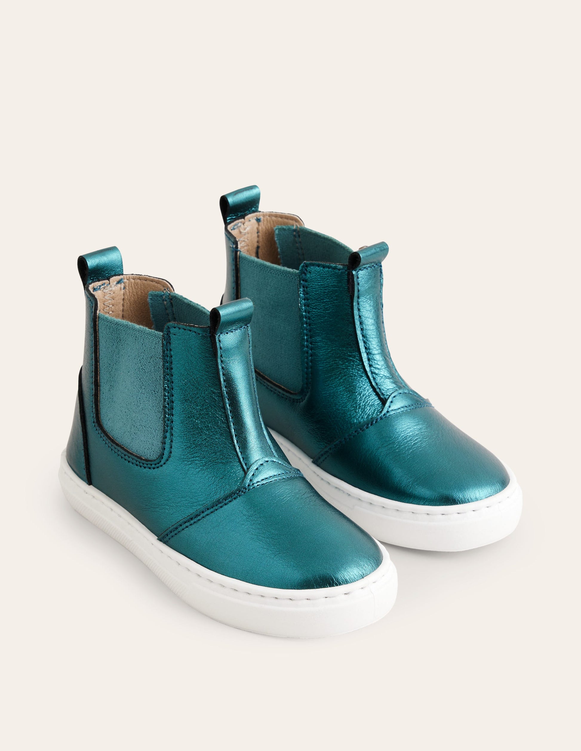 Metallic Ankle Boots-Navy-2