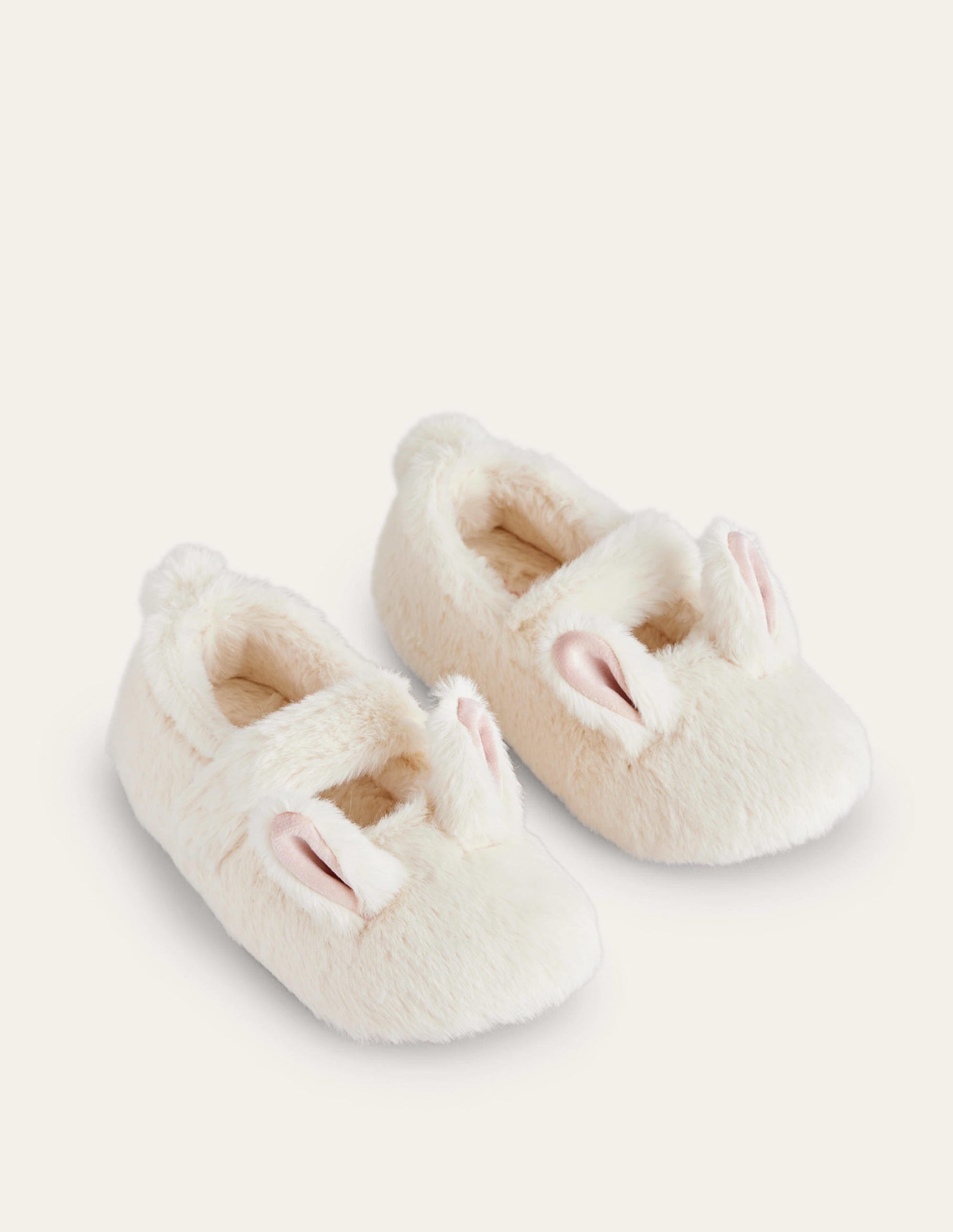 Fluffy Bunny Slippers-Ivory - Image 2