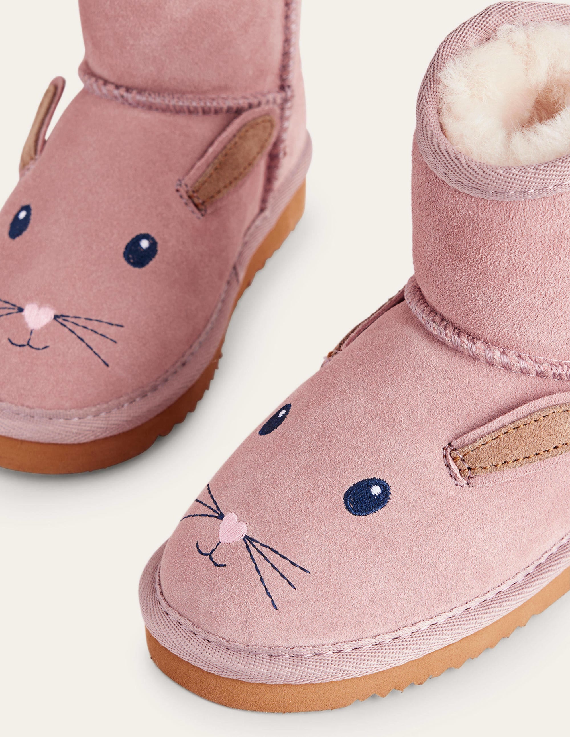 Novelty Sheepskin Boots-Vintage Pink - Image 3
