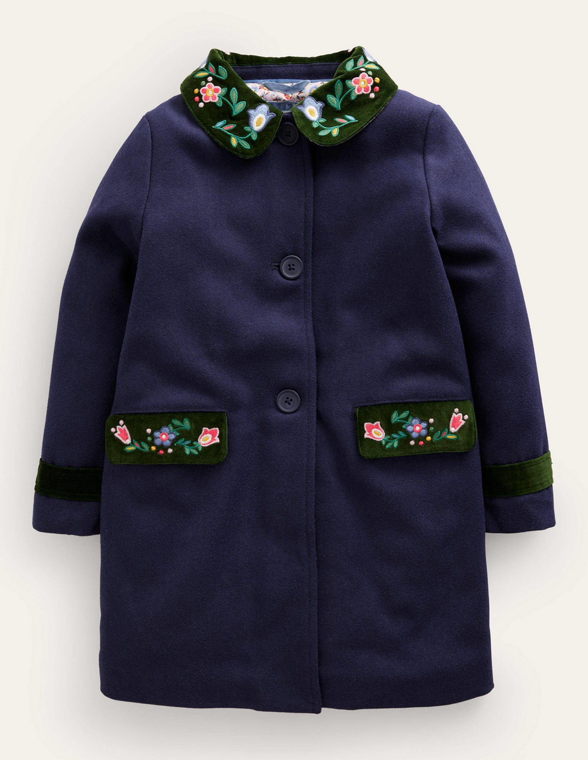 Wonderful Wool Blend Coat-French Navy-1