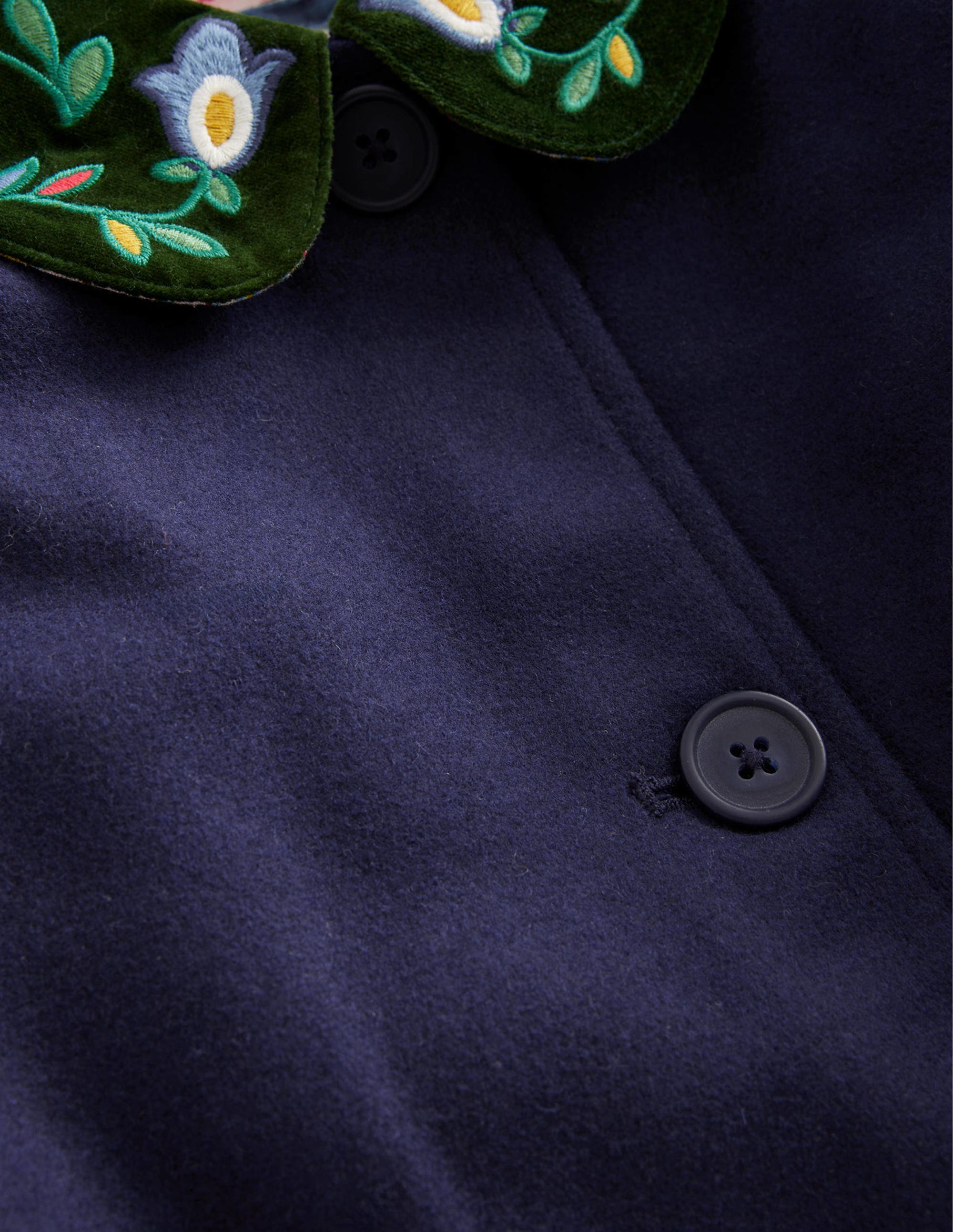 Wonderful Wool Blend Coat-French Navy - Image 3