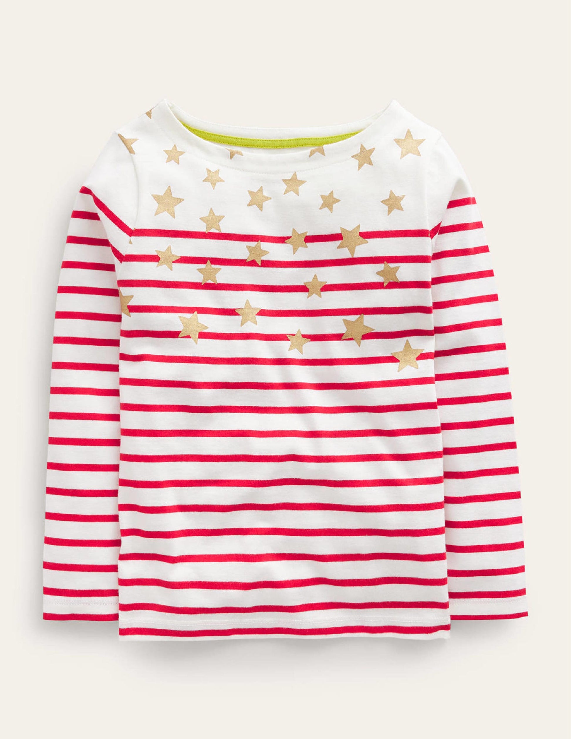 Fun Breton-Rockabilly Red/Ivory Stars-1