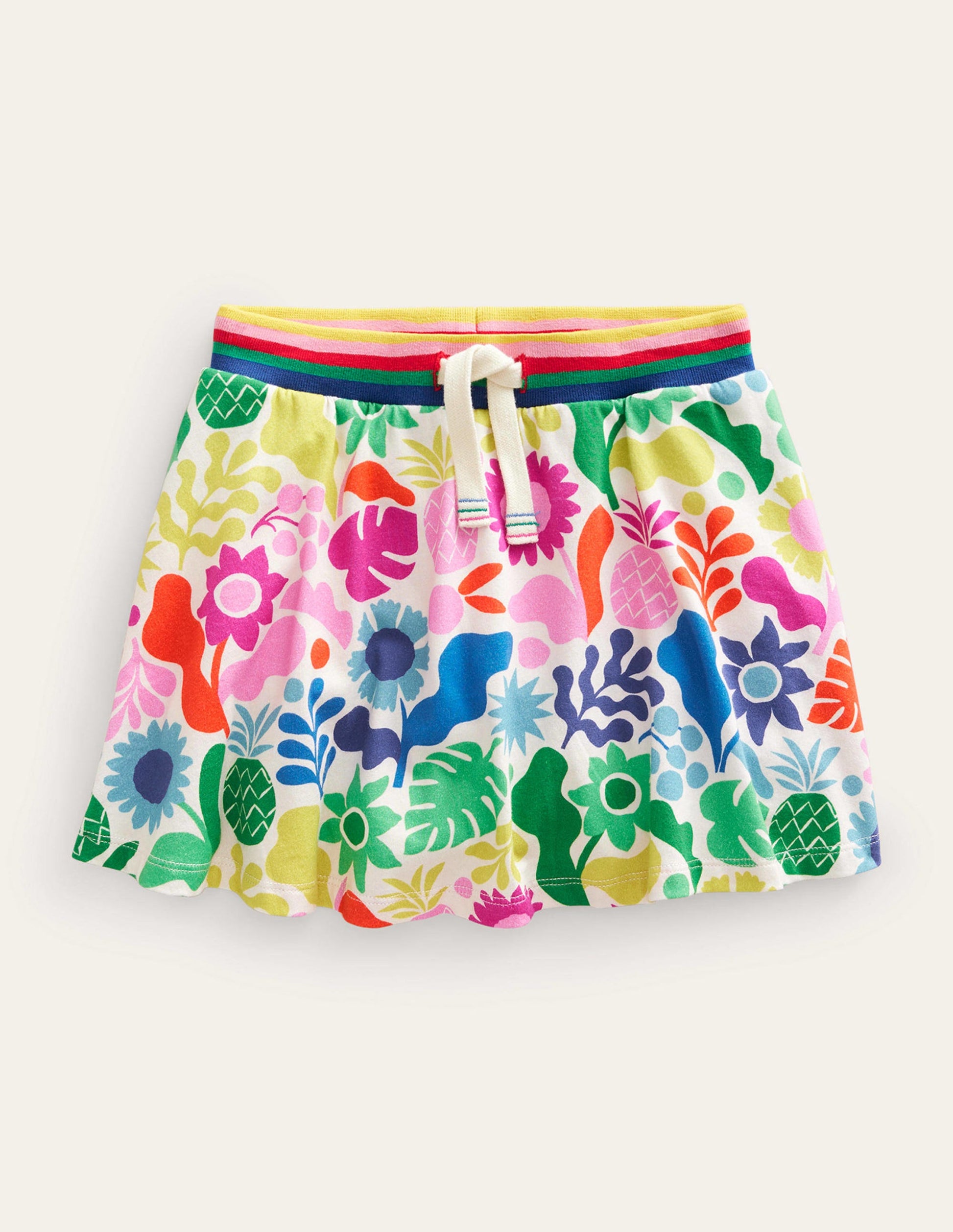 Printed Jersey Skort-Multi Holiday Floral-1