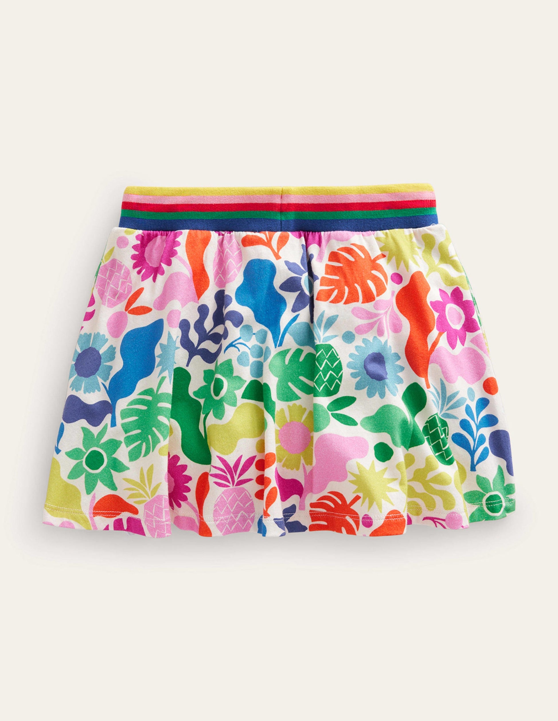 Printed Jersey Skort-Multi Holiday Floral-2